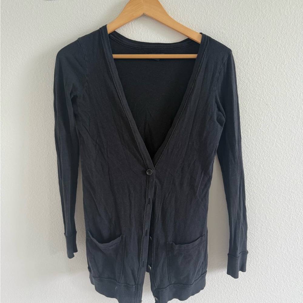 American Eagle Outfitters Black/Navy  Cardigan Sweater